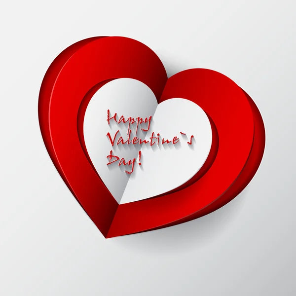 Happy Valentine 's Day - Paper Origami background or card . — стоковый вектор