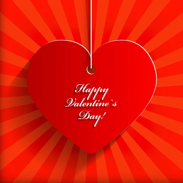 Valentines day - paper origami achtergrond of kaart. — Stockvector