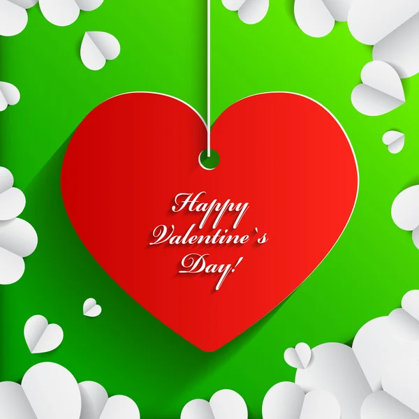 День Святого Валентина - бумага Оригами фон или открытка . — стоковый вектор