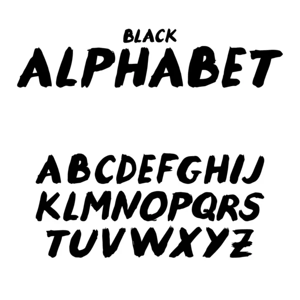 Handwritten watercolor alphabet. — Stock Vector