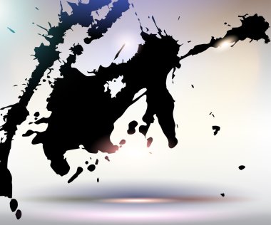 el yapımı akrilik boya sıçraması.