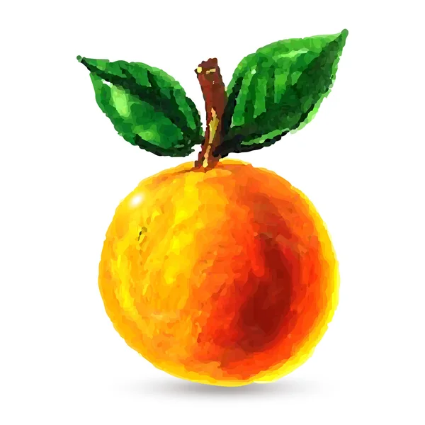 Artesanal aguarela grunge laranja — Vetor de Stock