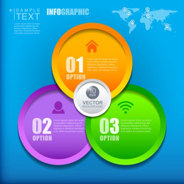 Modern Infographic iş tasarım şablonu