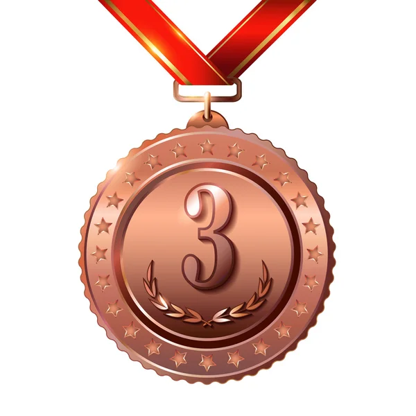 Bronzen award medaille — Stockvector