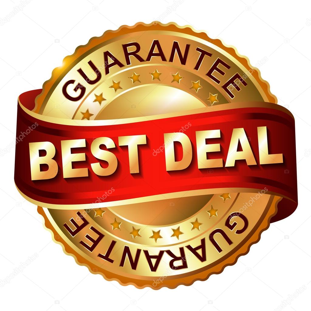 Best deal golden label Royalty Free Vector Image