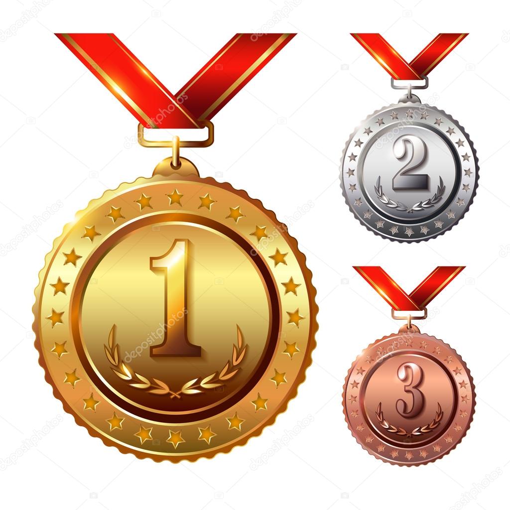 Medallas de premio establecidas Vector de Stock de ©GalaStudio