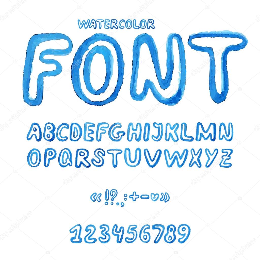 Alphabet with numbers and symbols Stock Vector Image by ©GalaStudio