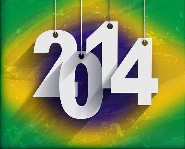 Brasil verão 2014 fundo de cor . — Vetor de Stock