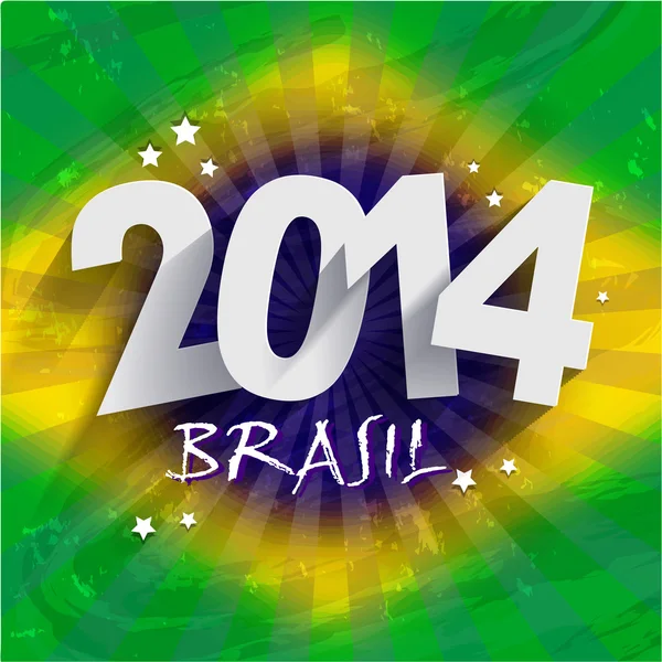Brazilië zomer 2014 kleur achtergrond. — Stockvector