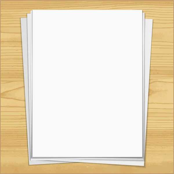 Folhas de papel de caderno branco — Vetor de Stock