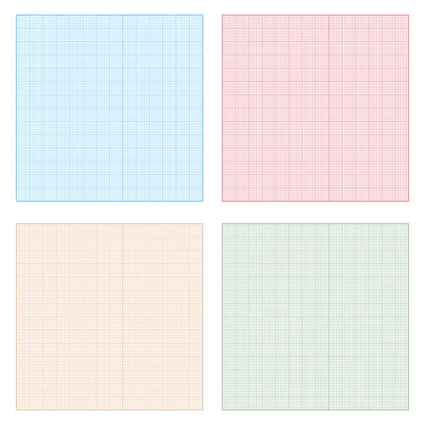 Set of four square grid backgrounds — Stock Vector