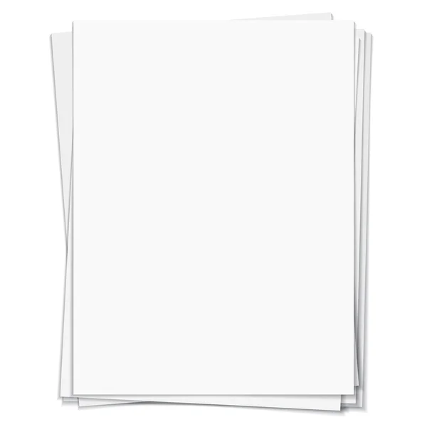 Papel de caderno branco — Vetor de Stock