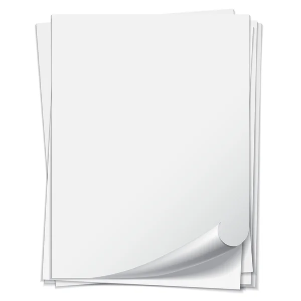 Papier pour ordinateur portable blanc — Image vectorielle