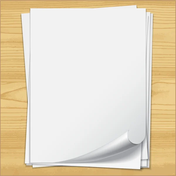 White notebook paper sheets — Stock Vector