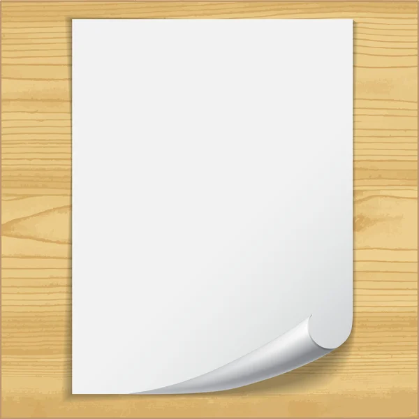 White notebook paper sheet — Stock Vector