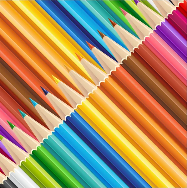 Crayons pointus en bois — Image vectorielle