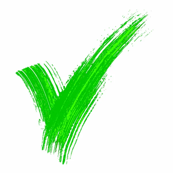 Validation acrylique verte icône V — Image vectorielle