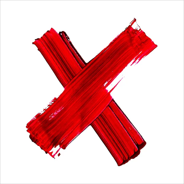 X - Lettre manuscrite rouge — Image vectorielle