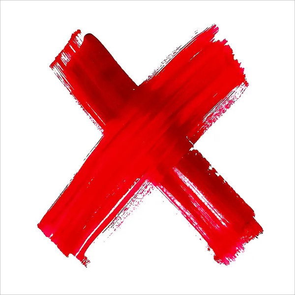 X - kırmızı el yazısıyla mektup — Stok Vektör