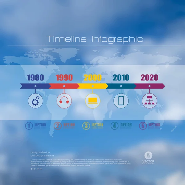 Aikajanan infografinen tyyli — vektorikuva