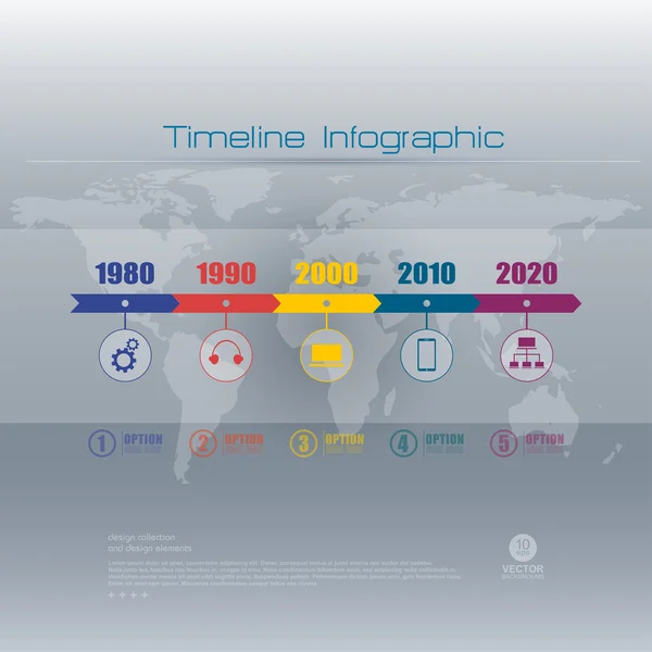 Timeline infographic style — Stock Vector