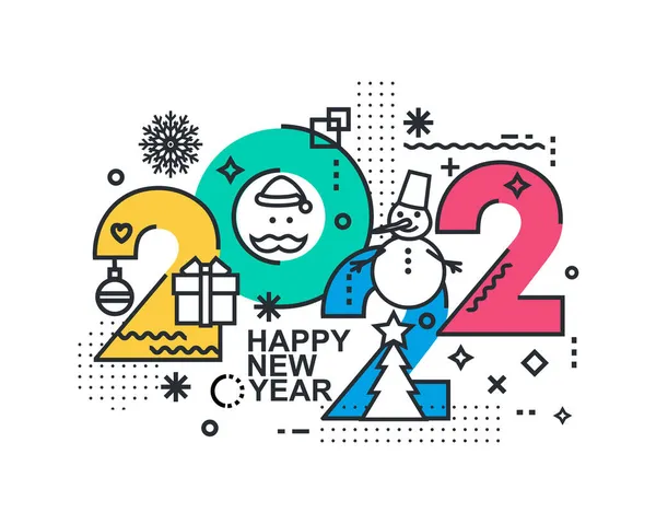 2022 Feliz Año Nuevo Tarjeta Moda Minimalista Fondo Ilustraciones De Stock Sin Royalties Gratis