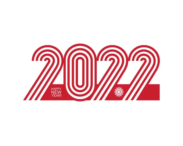 2022 Feliz Año Nuevo Tarjeta Moda Minimalista Fondo Vectores de stock libres de derechos