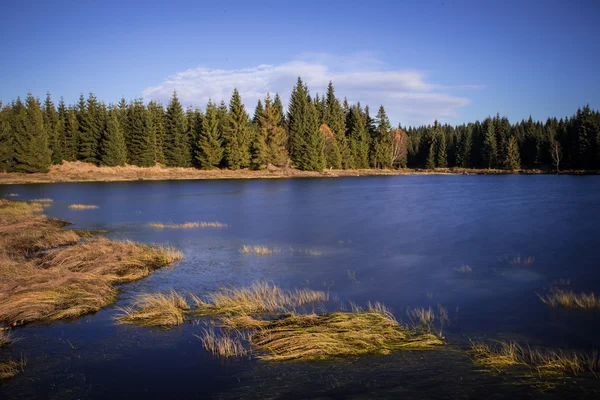 Jesienny wieczór nad jeziorem — Zdjęcie stockowe