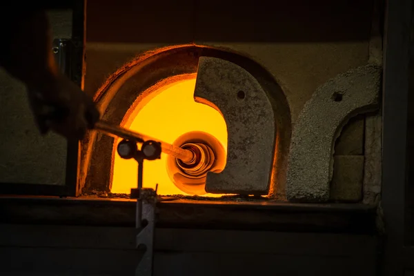 Hornos en la fábrica de vidrio — Foto de Stock