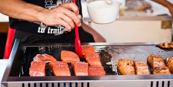 Fish on the grill — Stock Photo, Image