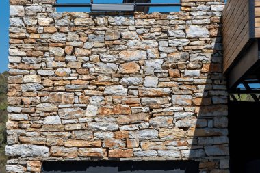 taş duvar arkaplanı, ön görünüm 