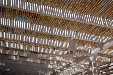 Bambu tavan arkaplanı, ön manzara