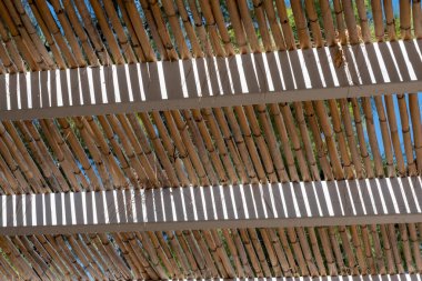 Bambu tavan arkaplanı, ön manzara