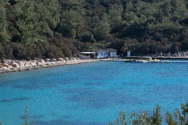 フロントビュービーチと海の背景 — ストック写真