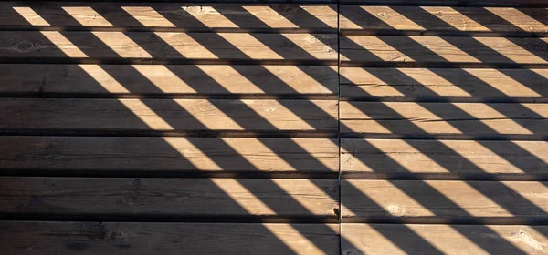 Dřevěná Podlaha Stínu Výhled Shora — Stock fotografie