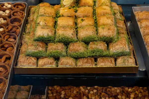 Dessert Traditionnel Turc Baklava Vue Rapprochée — Photo
