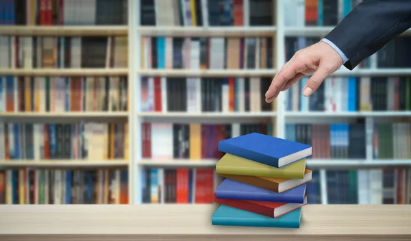 Boeken Stonden Zij Aan Zij Bibliotheek Sluiten — Stockfoto