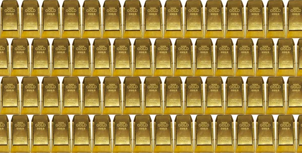 Gold Bullion Isolated White Background — Stock Photo, Image