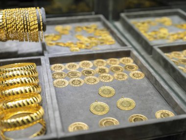 Türk çeyrek altın madeni para arkaplanı