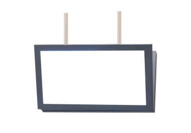 İzole edilmiş beyaz arkaplanda dijital işaret görüntüsü