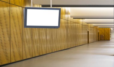 boş yolcu terminali arka planı, ön görünüm