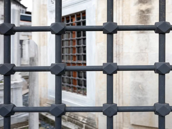 Ijzeren Staven Moskee Madrasah Muur — Stockfoto