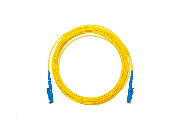 Fiber Optic Patch Cord Isolated White Background — Foto de Stock