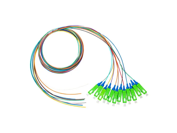 Fiber Optic Cable Isolated White Background — стоковое фото