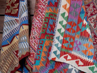 Halı ve halı arka planı, kapatın.