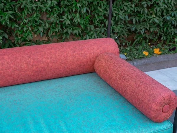Travesseiro Sofá Vazio Perto — Fotografia de Stock