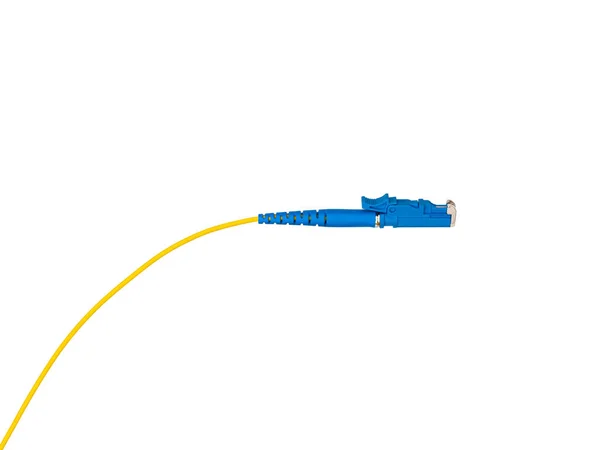 Fiber Optic Patch Cord Isolated White Background — стоковое фото
