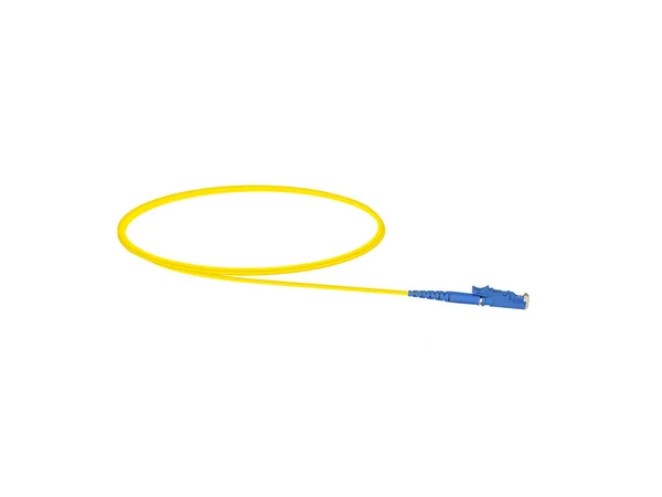 Fibra Ottica Patch Cord Cavo Sfondo Bianco Isolato — Foto Stock