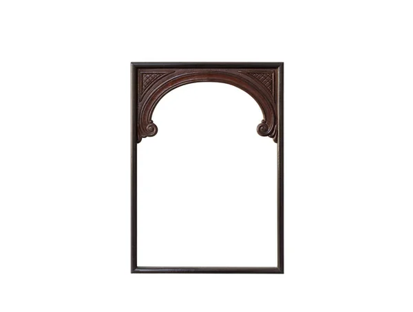 Vintage Wooden Frame Isolated White Background Stock Image