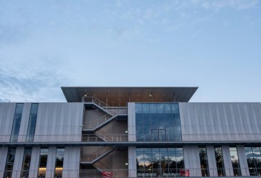 modern building facade, front view